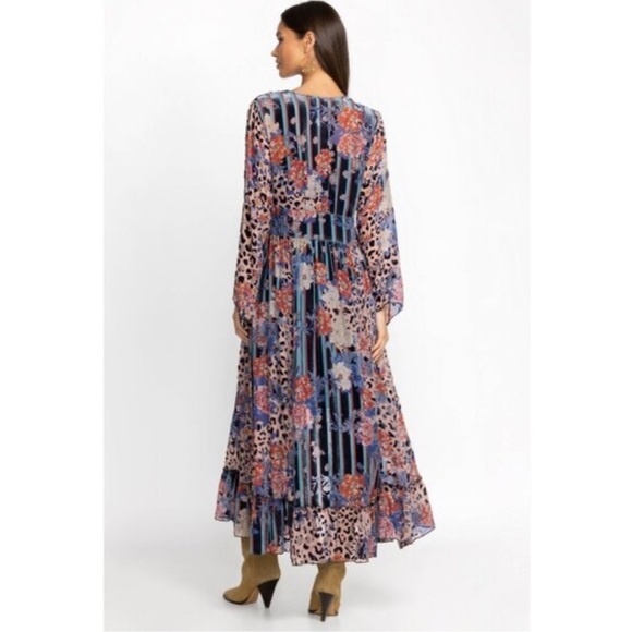 NWT Johnny Was Biya Ontar Beesley Maxi Dress Leopard Print Floral Brown Large - Picture 2 of 16